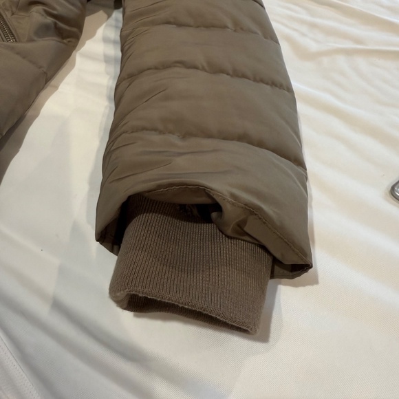 Zara Mink Taupe Fur Lined Hooded Puffer Jacket NWOT Med - Picture 13 of 13